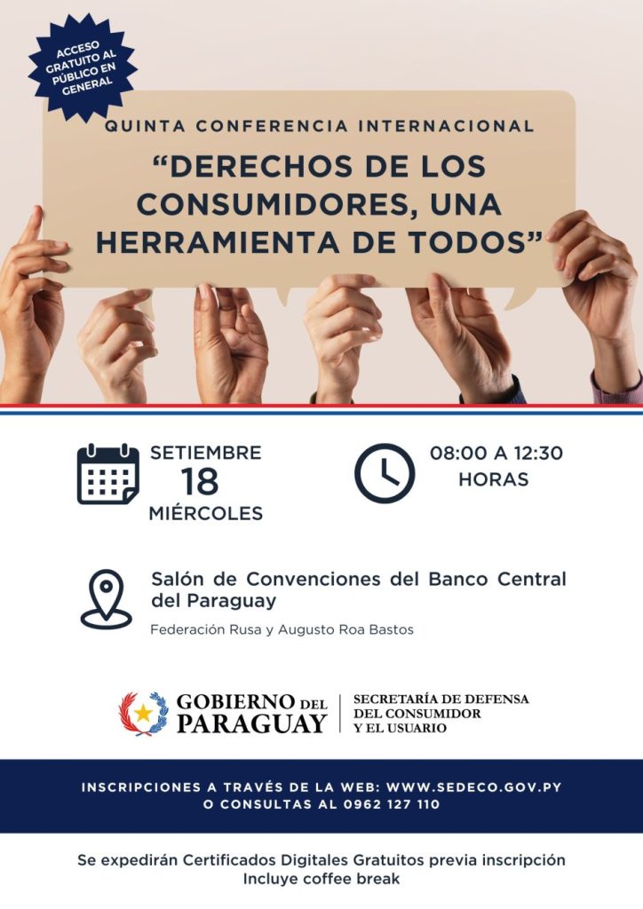 SEDECO invita a participar de la Conferencia Internacional sobre Protección al Consumidor