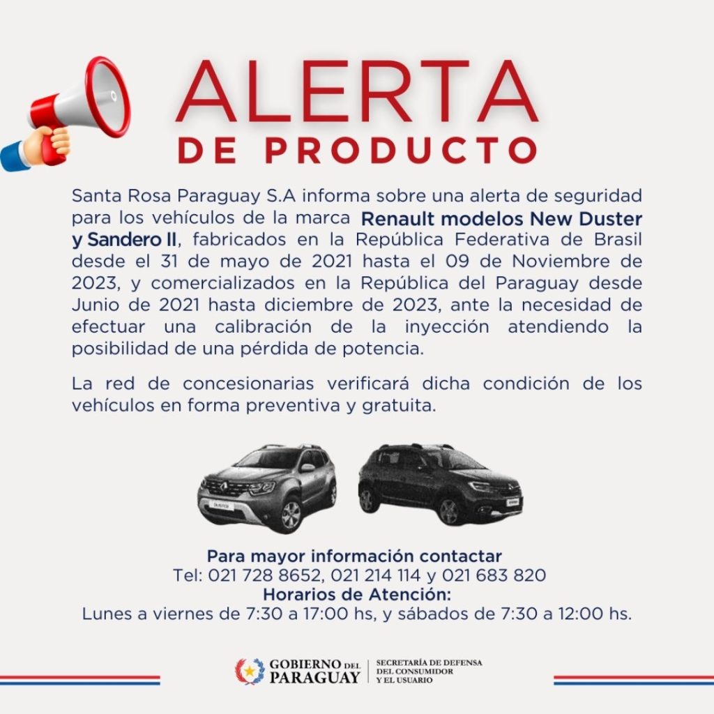 Alerta de Producto GRUPO SANTA ROSA