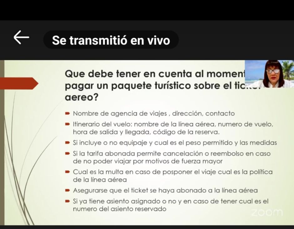 Recomendaciones al Consumidor Turista