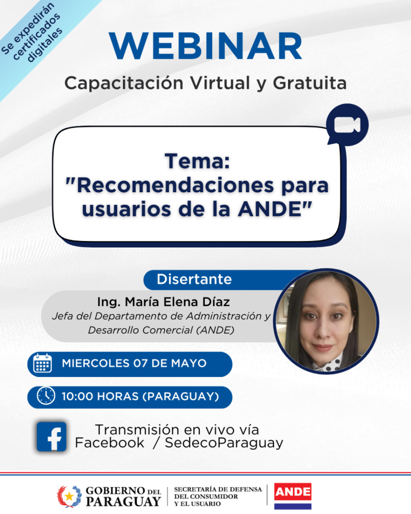 Recomendaciones a Usuarios de la ANDE