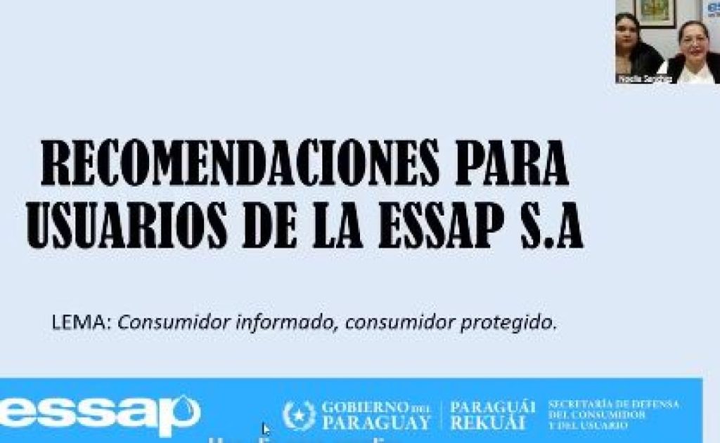 Recomendaciones a usuarios de la ESSAP