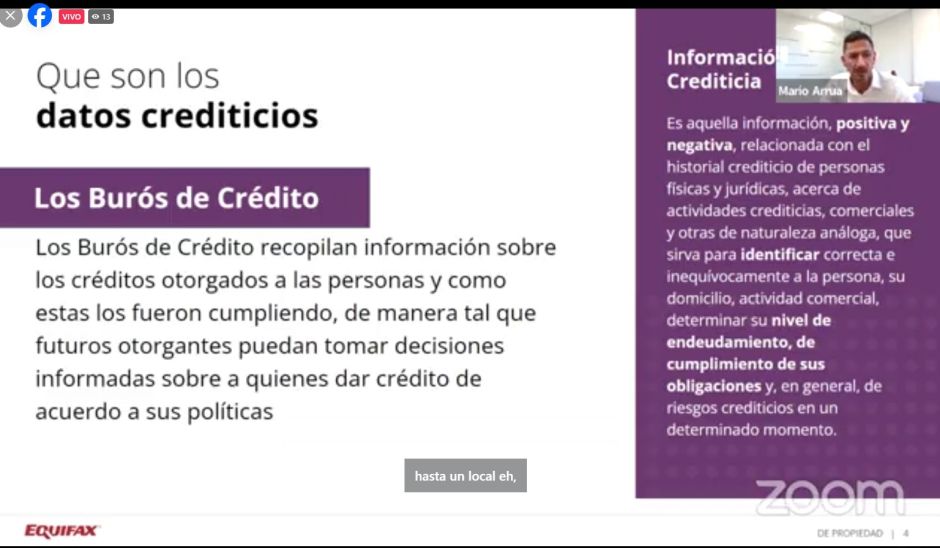Webinar: «Consejos útiles a consumidores sobre el Buró de Crédito»