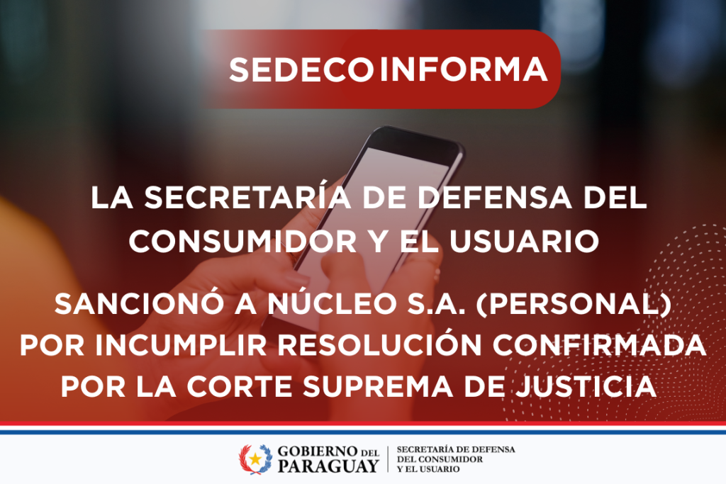 SEDECO impone multa a PERSONAL
