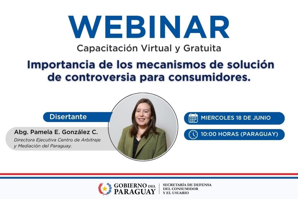 SEDECO invita al webinar “Importancia de los mecanismos de solución de controversias para consumidores”