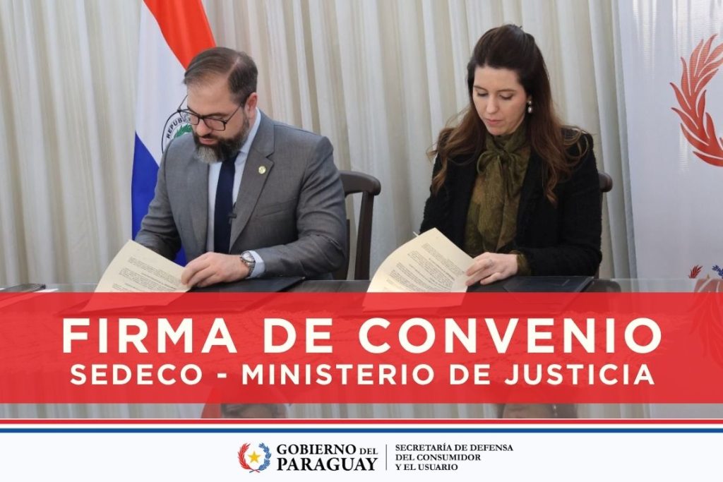 SEDECO y el Ministerio de Justicia firman convenio de cooperación