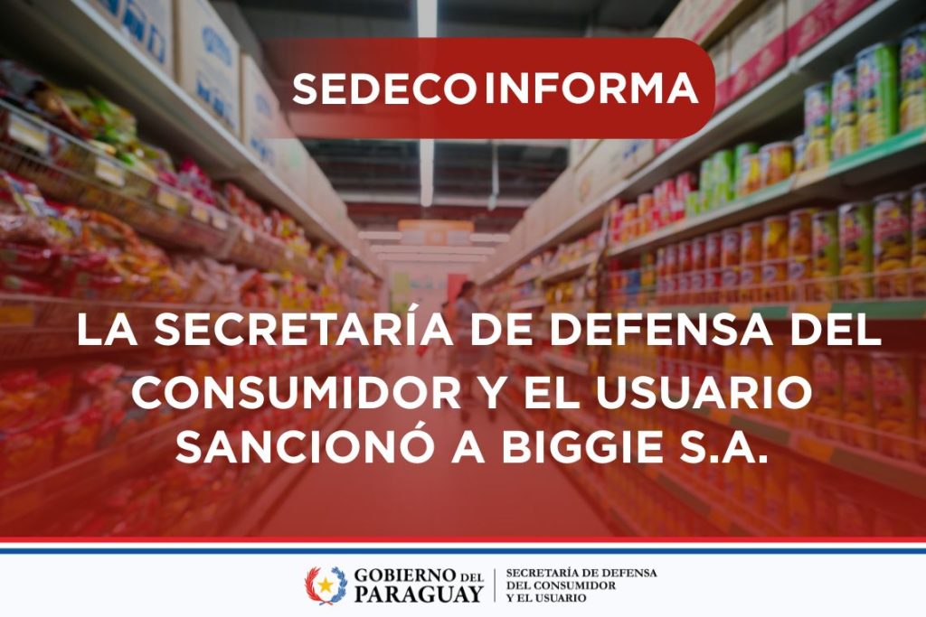 SEDECO sanciona a Biggie S.A