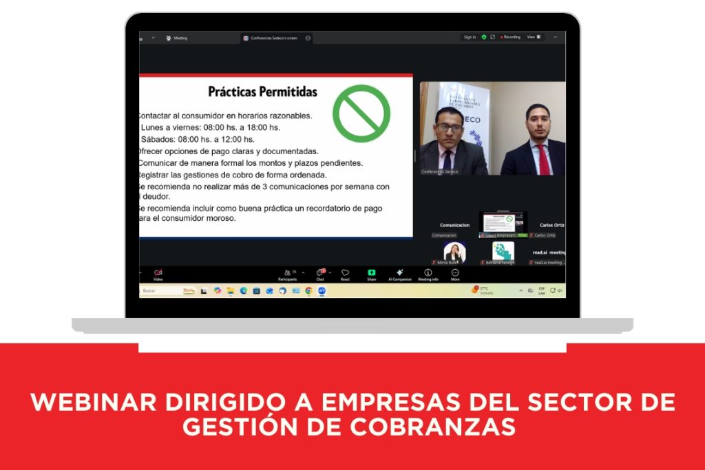 WEBINAR SOBRE BUENAS PRÁCTICAS EN GESTIÓN DE COBRANZAS